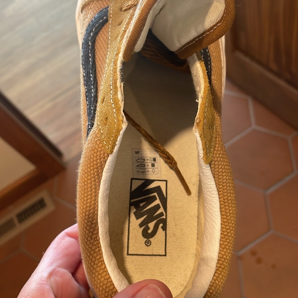 NEW Vans Gold Brown White Heavy Textures Old Skool Men 7 Women 8.5 Sneaker shoes - Picture 8 of 10